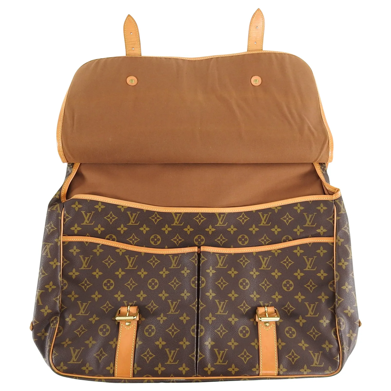 Louis Vuitton Monogram Canvas Sac Chasse Hunting Travel Bag