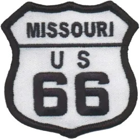 Missouri Route 66 Iron On Applique Patch, St. Louis, Springfield, Joplin, Rolla 2.5" - for Hats, Shirts, Shoes, Jeans, Cap, Jacket