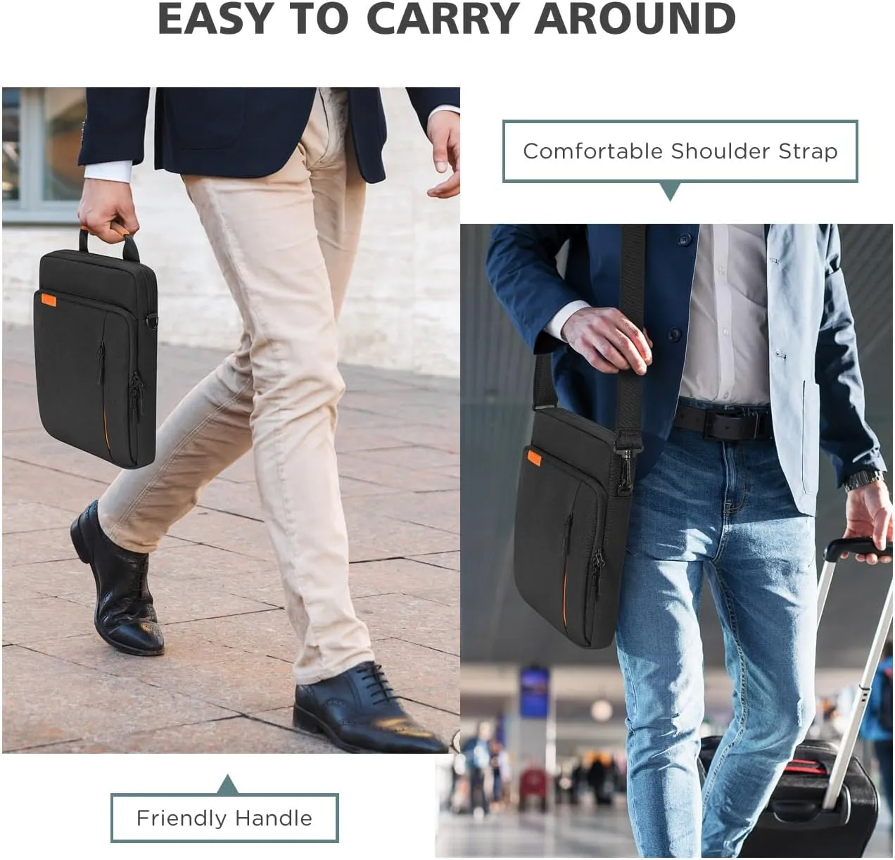 NIDOO Tablet Sleeve Bag for 13" iPad Pro Air M4 M3 Carrying Case, Laptop Shoulder Vertical Handbag for Surface Laptop Go 2 / Surface Pro X 8 9 7/13.6" 13" Macbook Air Pro 2025/13.4" Dell XPS 13