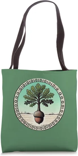 Oak from Acorn Illustration Tree Lovers mighty Oak tree Tote Bag