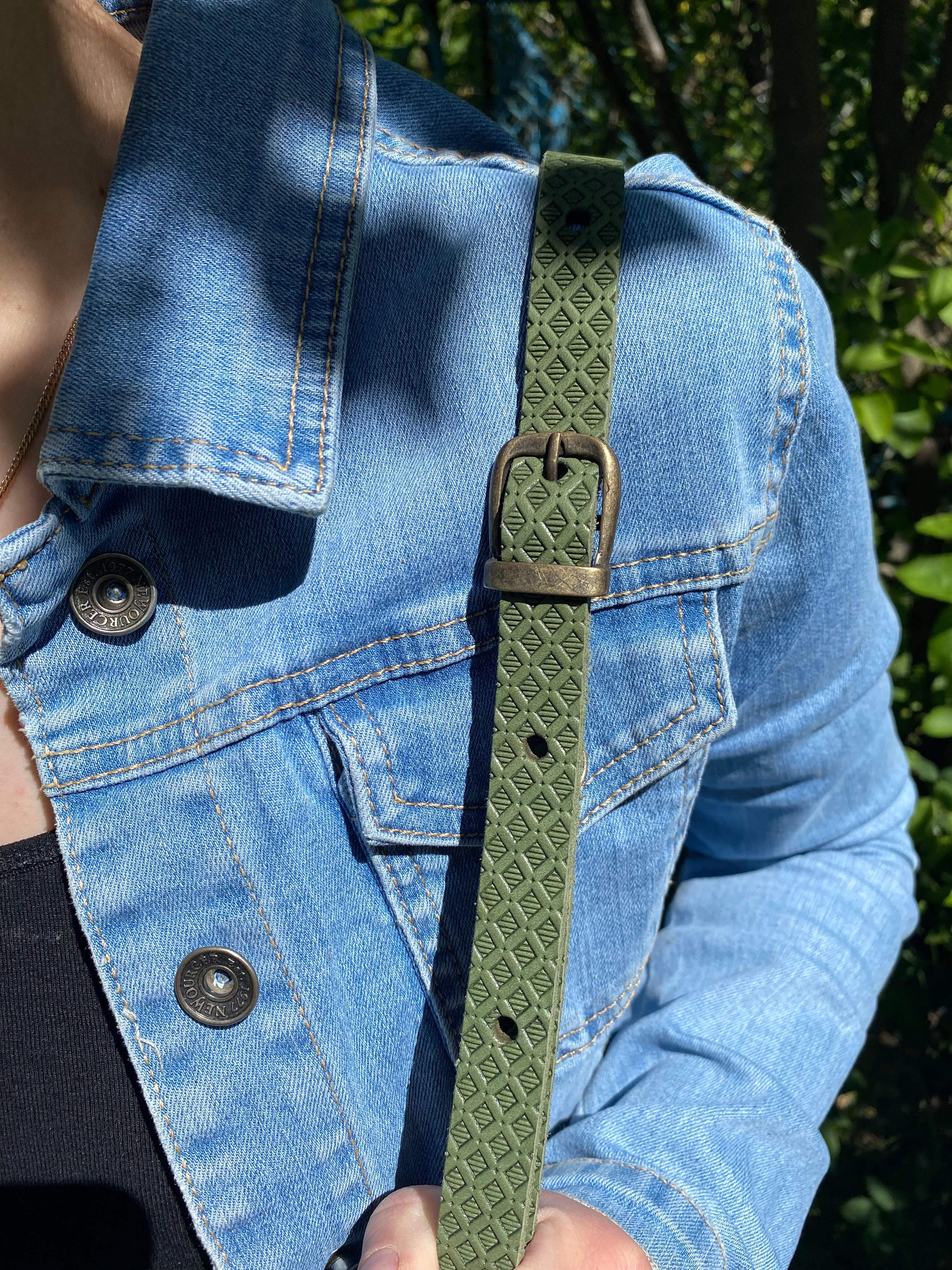 Olive&White Leather Backpack Handmade