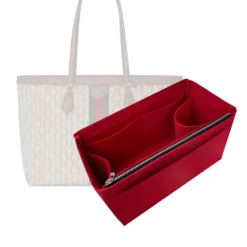 Ophidia GG Medium Tote Bag Organizer, Ophidia GG Large Tote Bag Organizer, Handmade 3mm Premium Felt Snug Sturdy Gold Zipper (For Ophidia Medium Tote, Bubblegum)