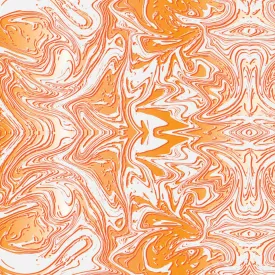 Permanent Vinyl -Orange Water Marble- Permanent Vinyl / Printed Permanent Vinyl