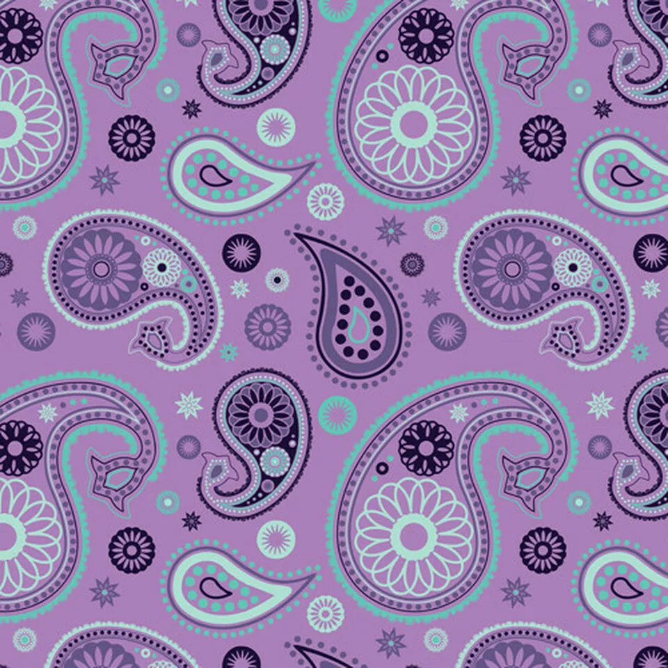 Permanent Vinyl -Pretty Purple Paisley- Permanent Vinyl / Printed Permanent Vinyl