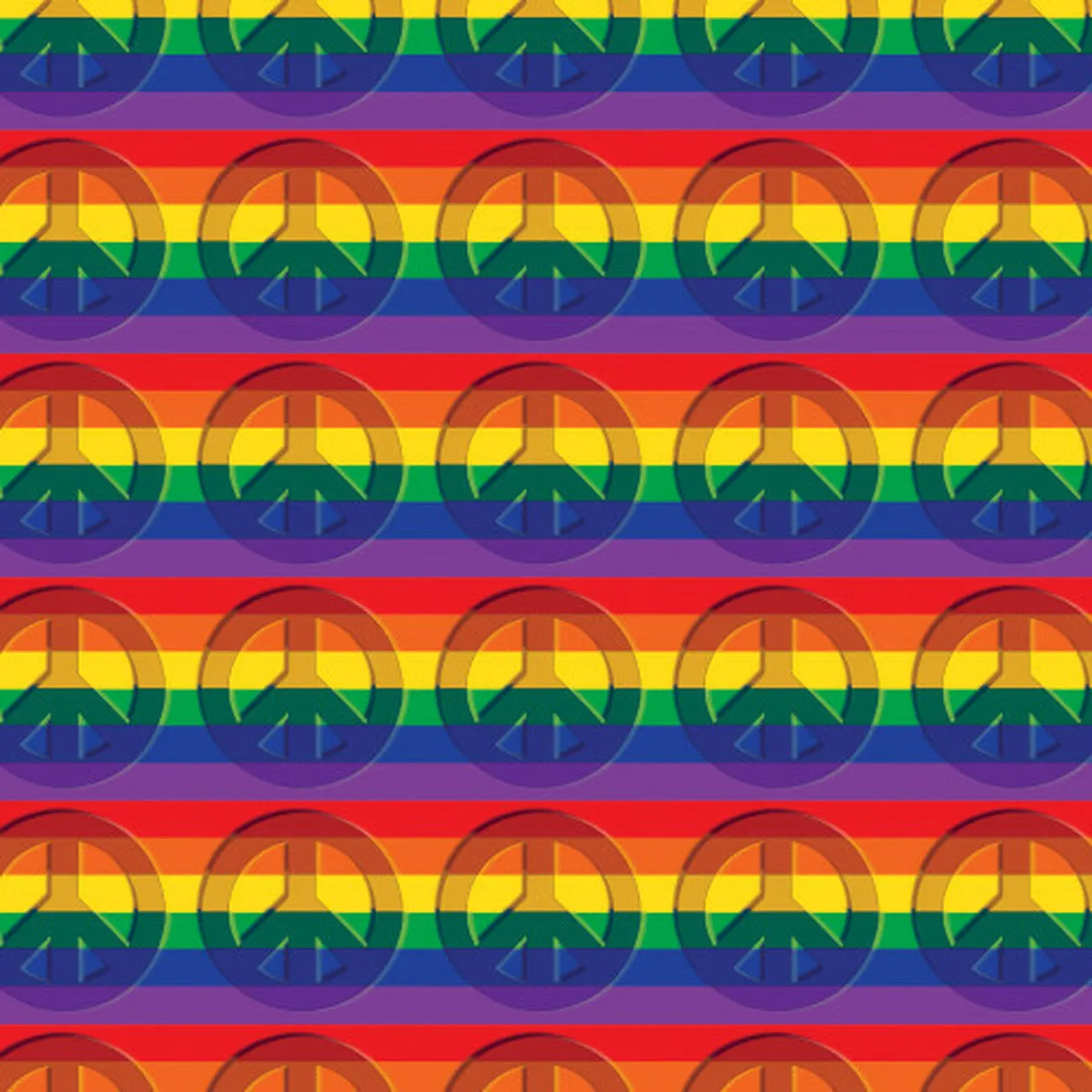 Permanent Vinyl -Rainbow Peace Symbol- Permanent Vinyl / Printed Permanent Vinyl