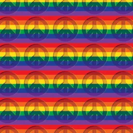 Permanent Vinyl -Rainbow Peace Symbol- Permanent Vinyl / Printed Permanent Vinyl
