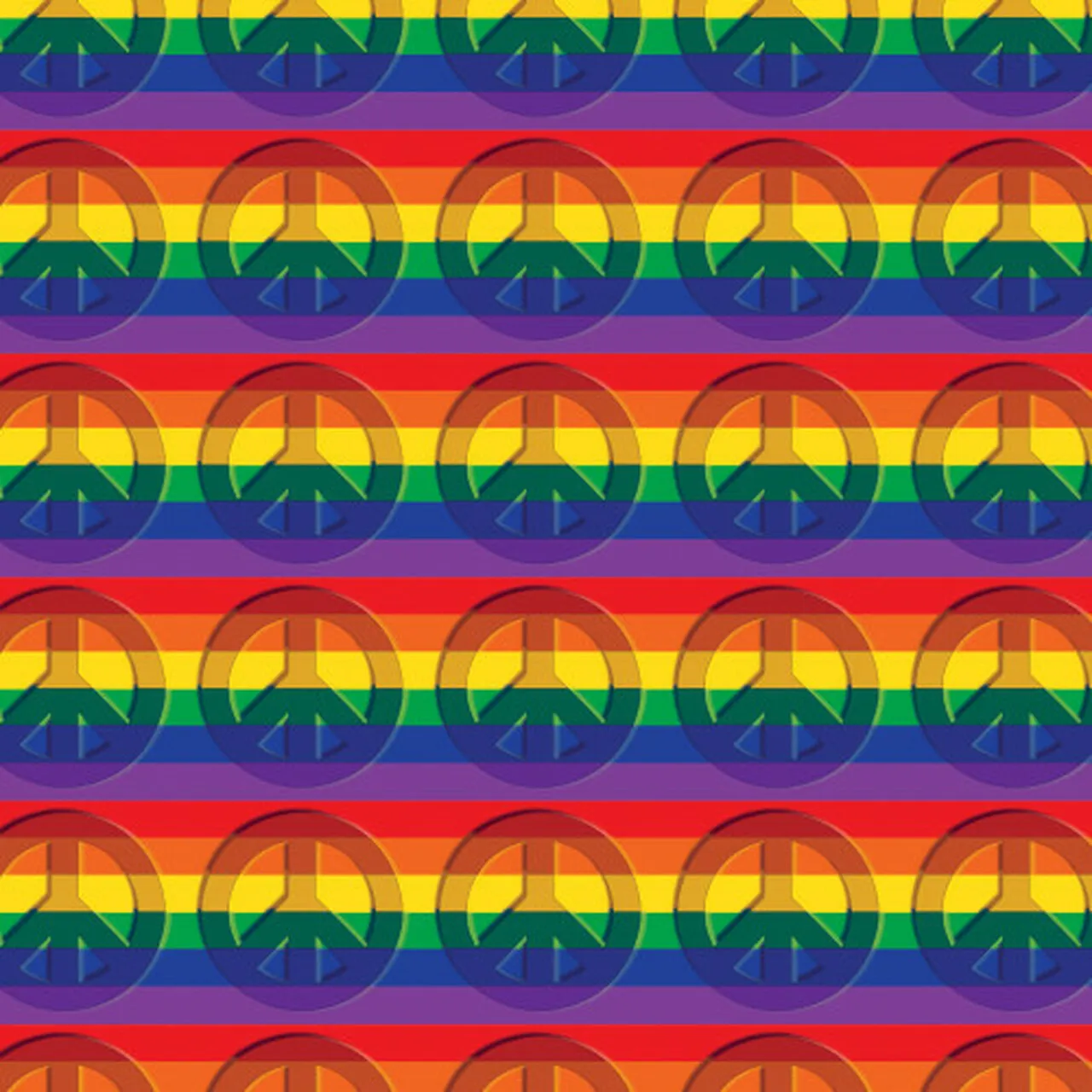 Permanent Vinyl -Rainbow Peace Symbol- Permanent Vinyl / Printed Permanent Vinyl