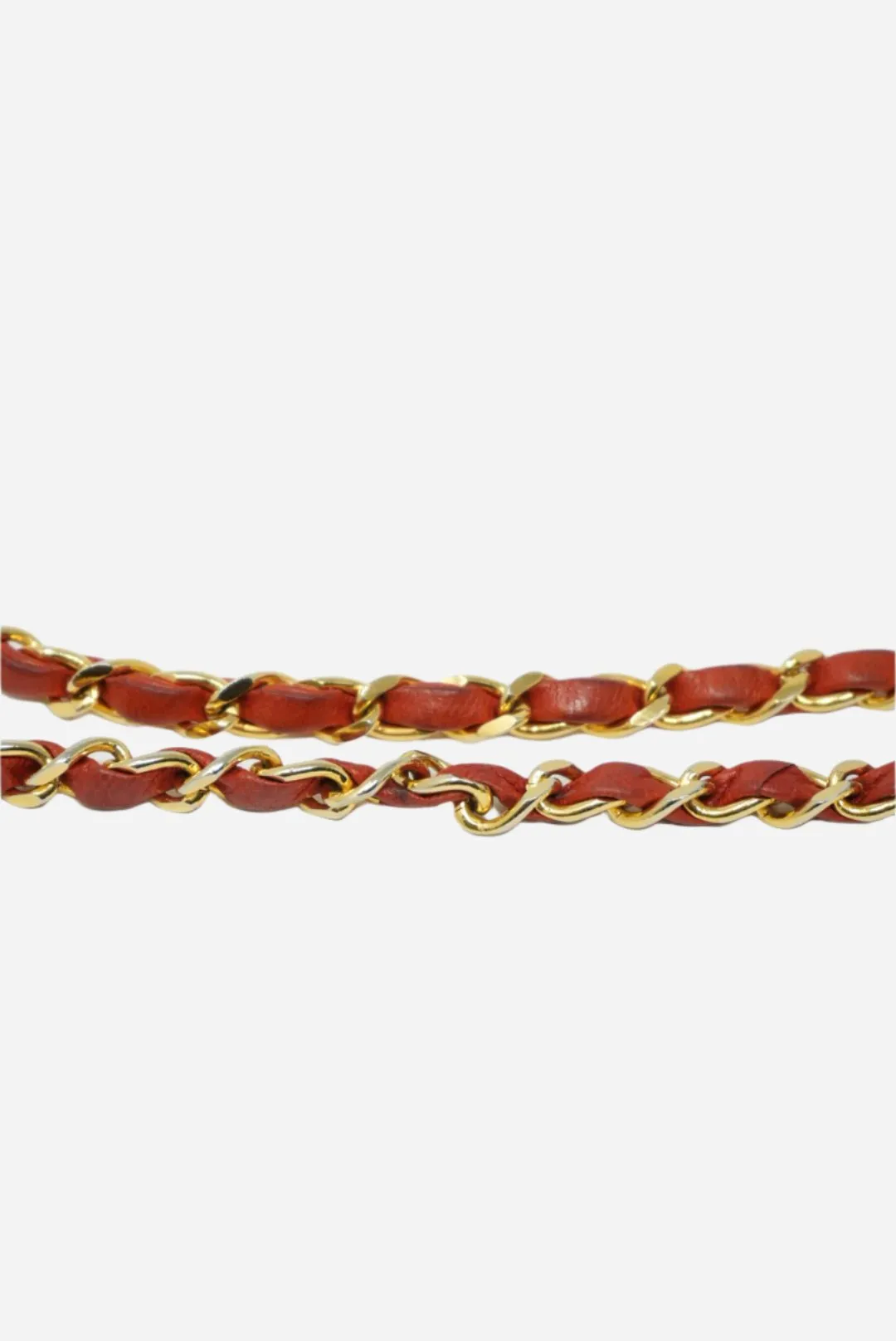 Pre-Owned CHANEL Red Lambskin Mini Square 1986-1988