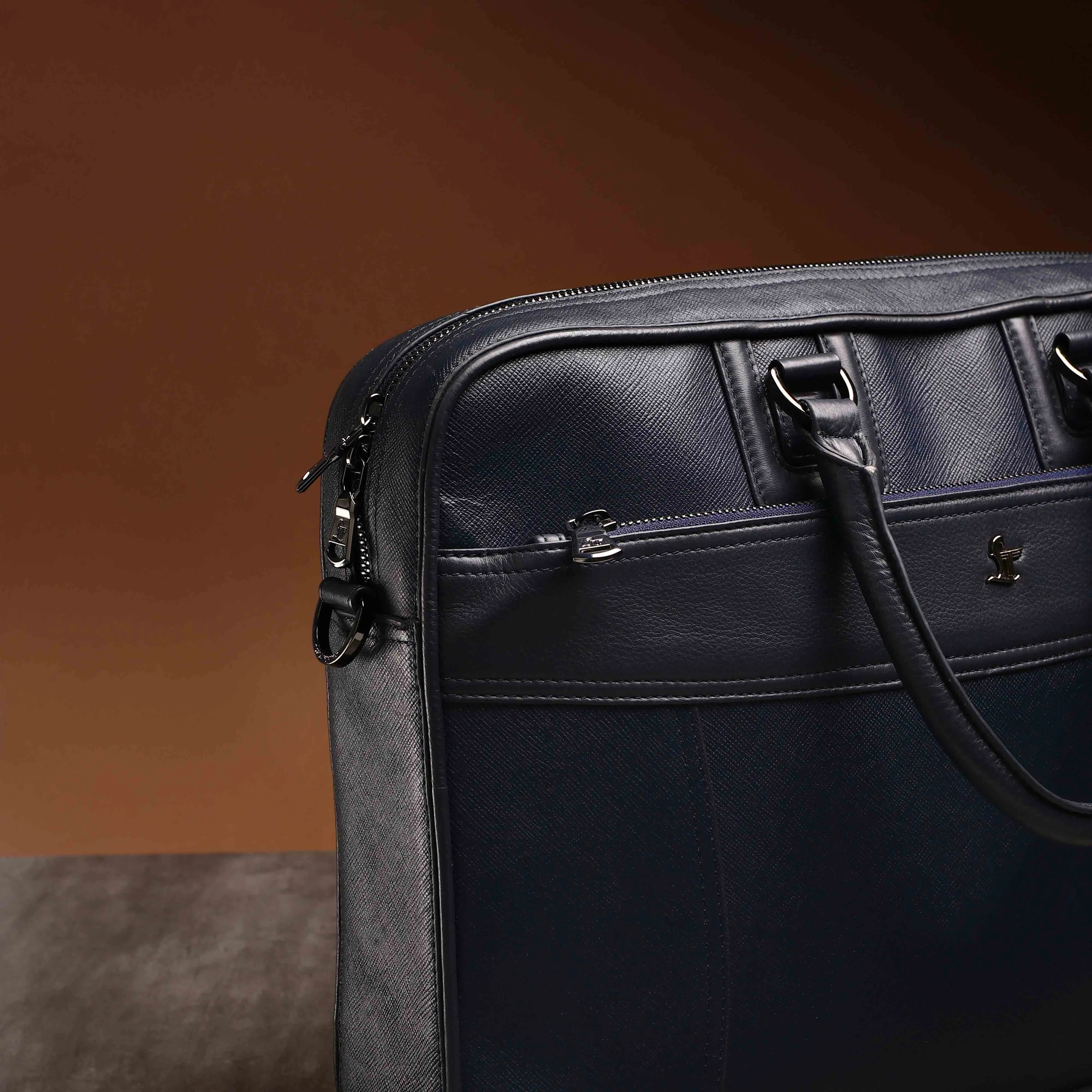 Ready to Ship Luxury Corporate Gift |  Smith Portfolio Laptop Bag | Luxury Genuine Leather Laptop Bag for Men