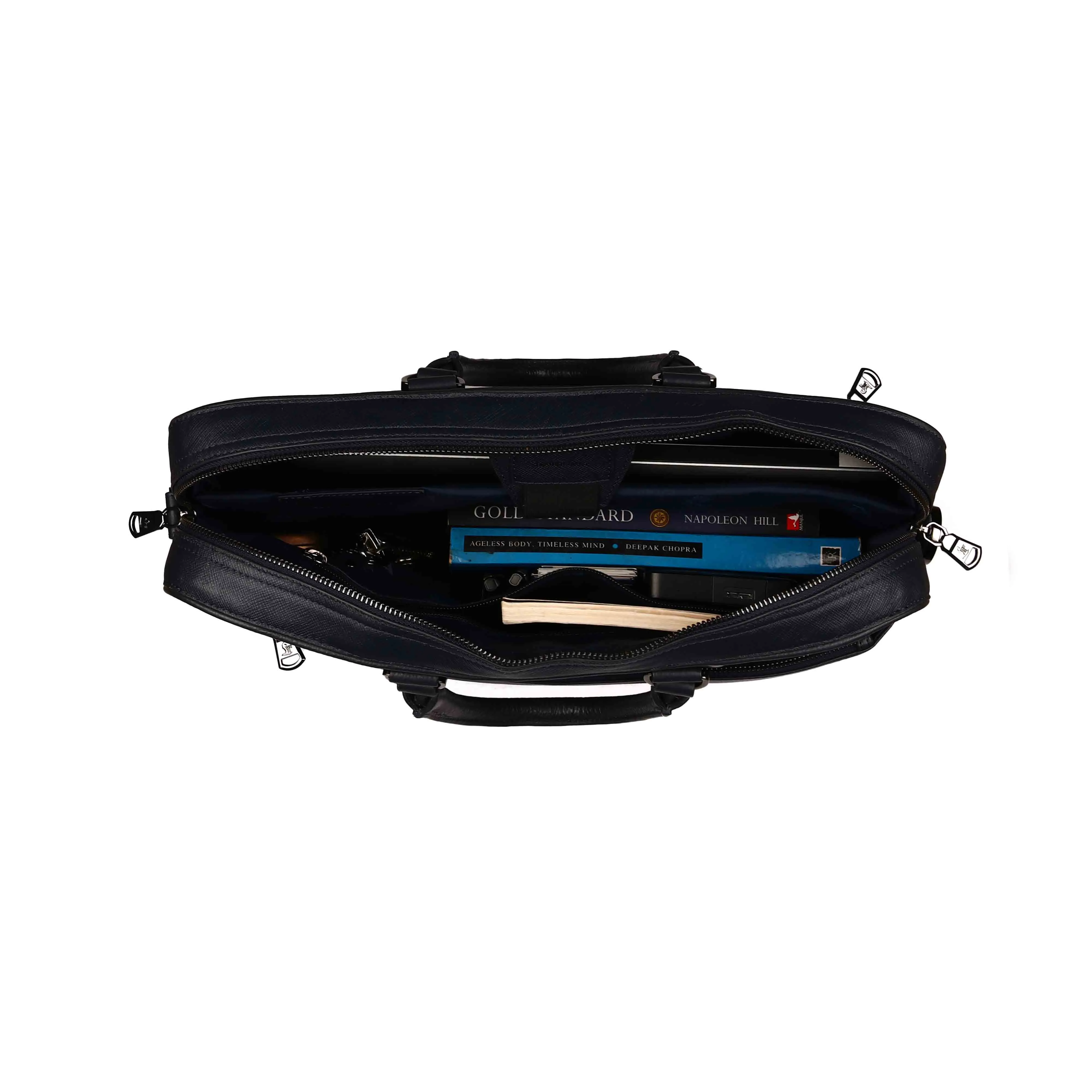 Ready to Ship Luxury Corporate Gift |  Smith Portfolio Laptop Bag | Luxury Genuine Leather Laptop Bag for Men