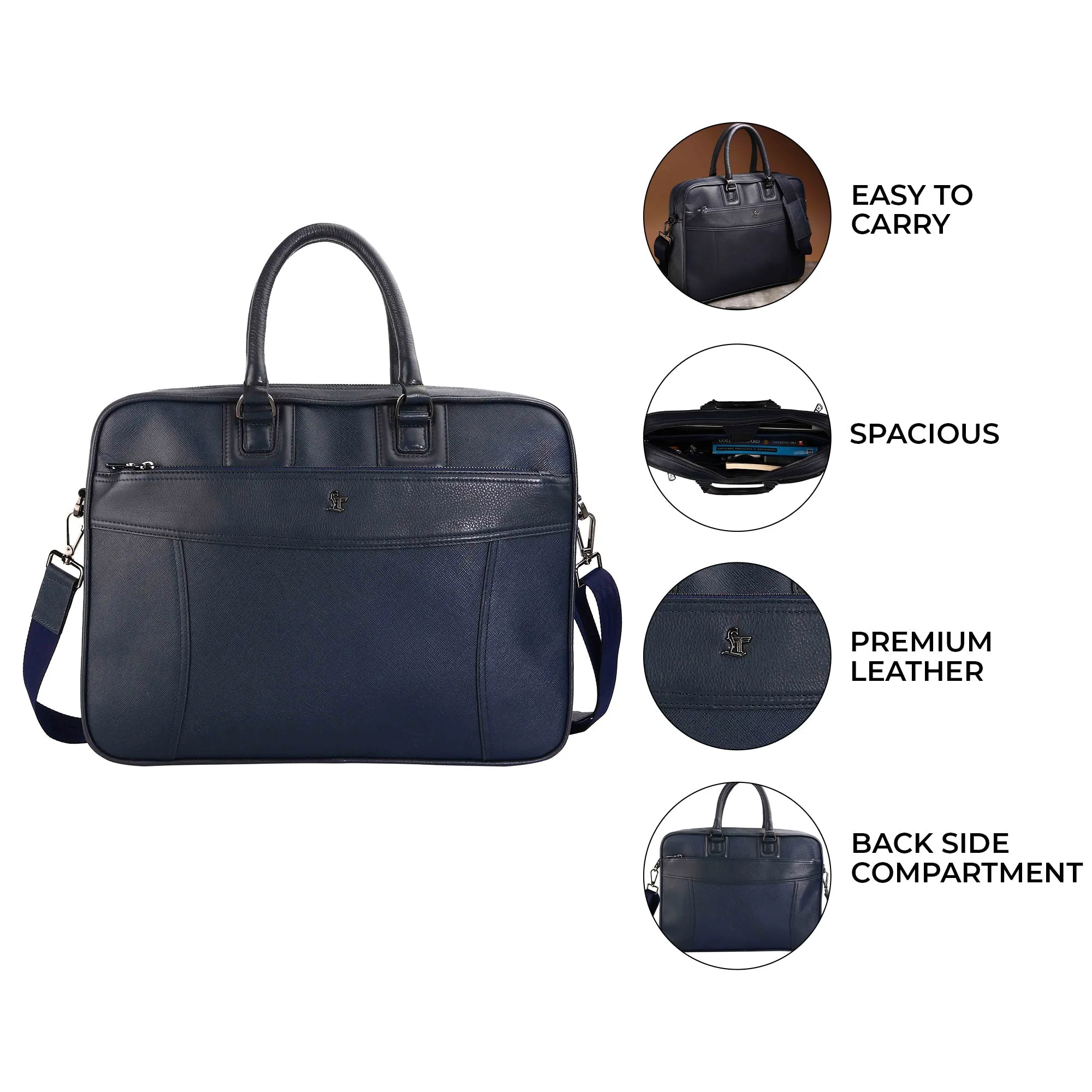 Ready to Ship Luxury Corporate Gift |  Smith Portfolio Laptop Bag | Luxury Genuine Leather Laptop Bag for Men