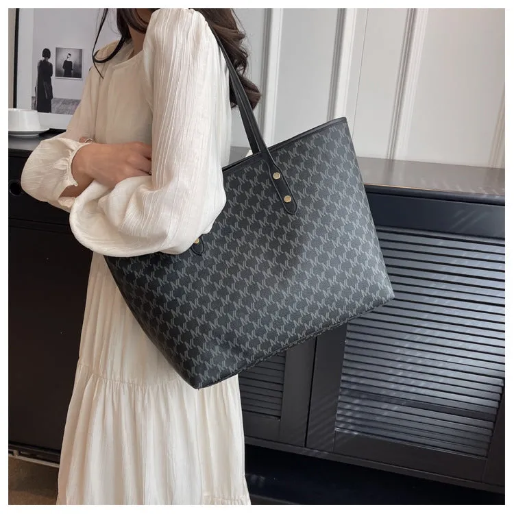 Simple Casual Tote Bag High Capacity Shoulder Handbag