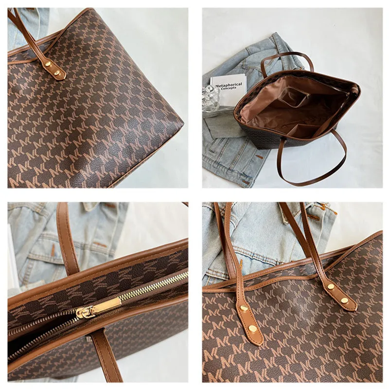 Simple Casual Tote Bag High Capacity Shoulder Handbag