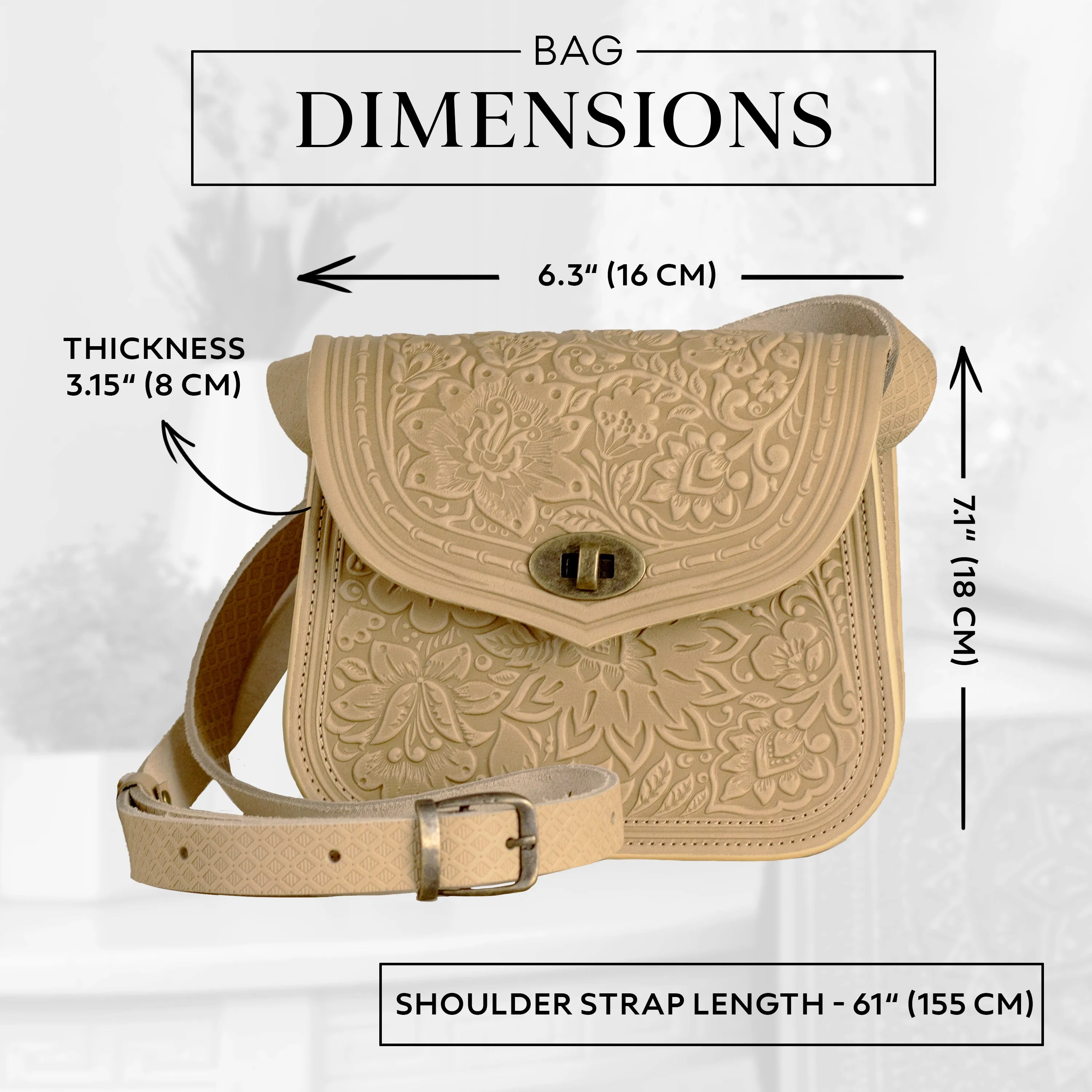 Small Ivory Leather Bag