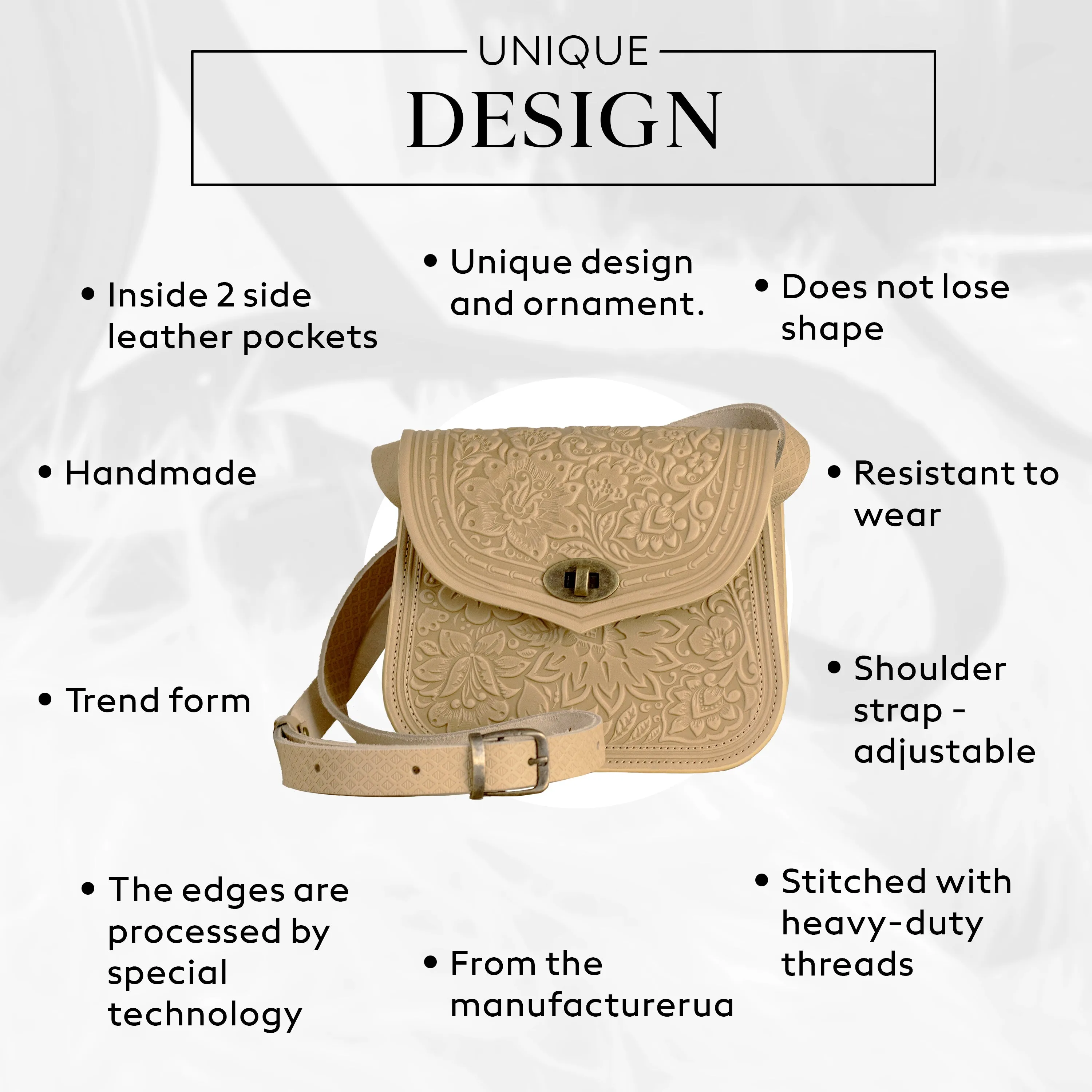 Small Ivory Leather Bag