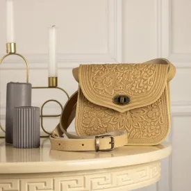 Small Ivory Leather Bag