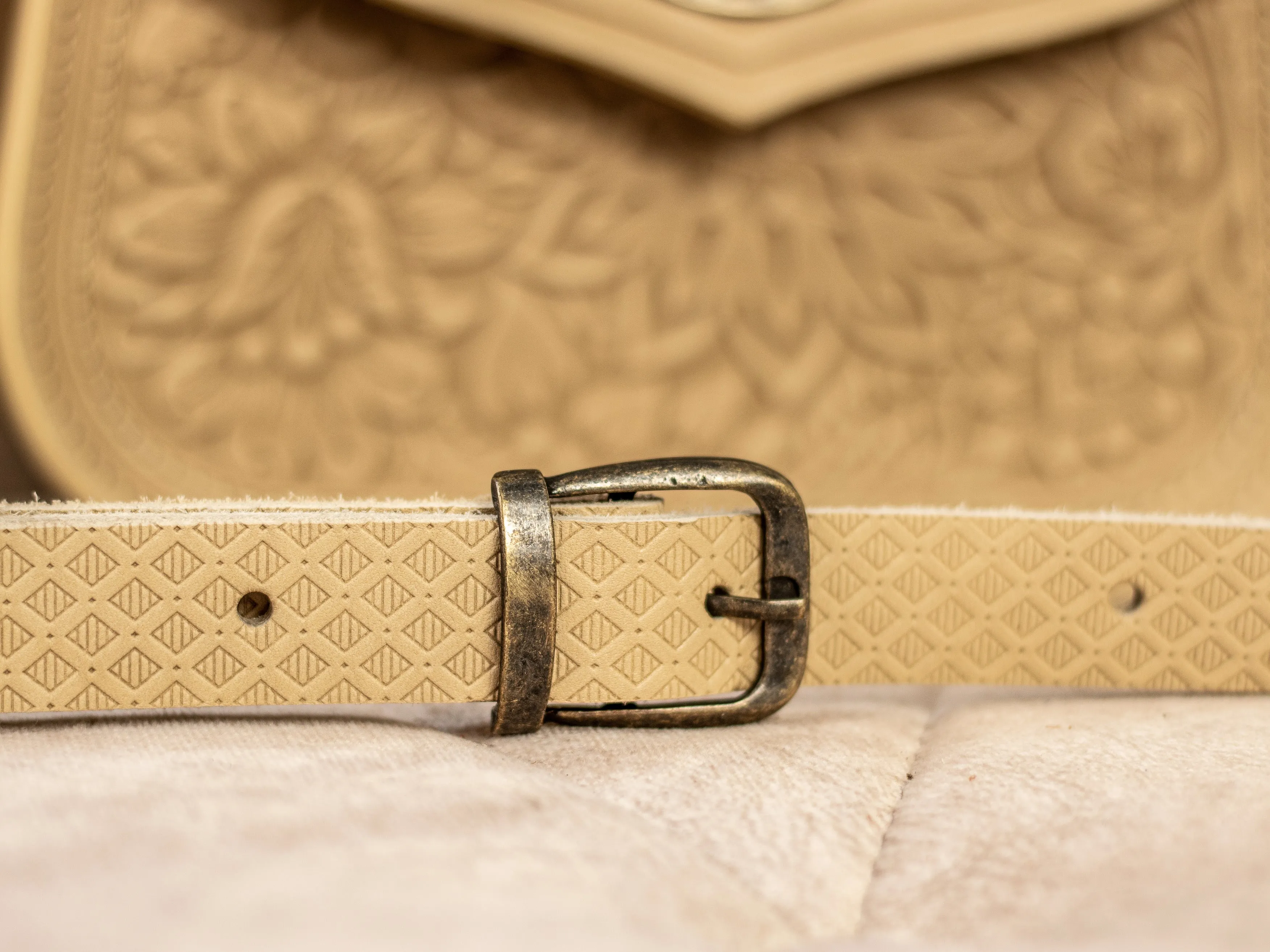 Small Ivory Leather Bag