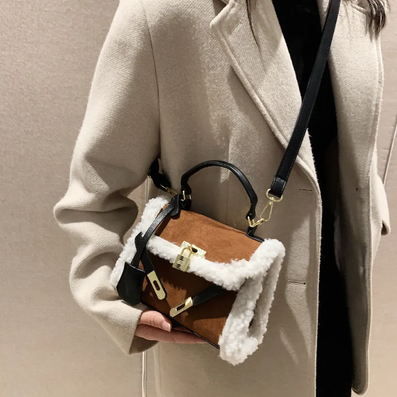 Sohiwoo Trendy Buckle Crossbody Bag Vintage Flap Square Bag Upgrade Your Style with Retro Handbag
