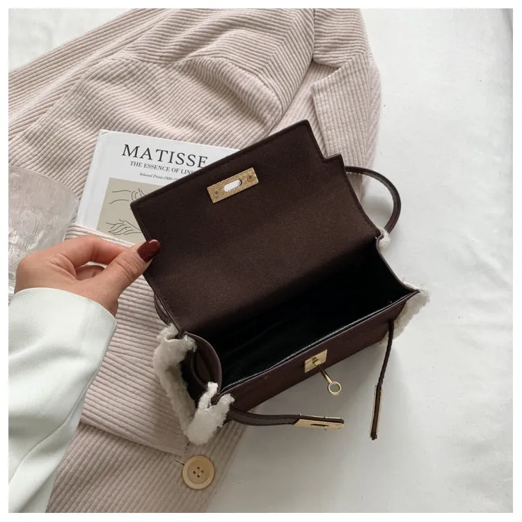 Sohiwoo Trendy Buckle Crossbody Bag Vintage Flap Square Bag Upgrade Your Style with Retro Handbag