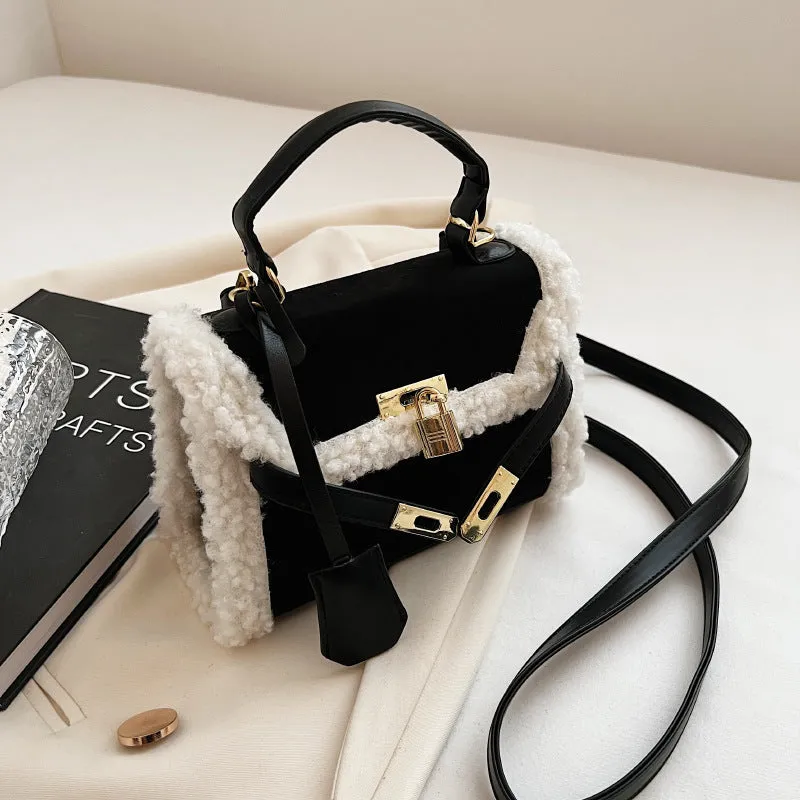 Sohiwoo Trendy Buckle Crossbody Bag Vintage Flap Square Bag Upgrade Your Style with Retro Handbag