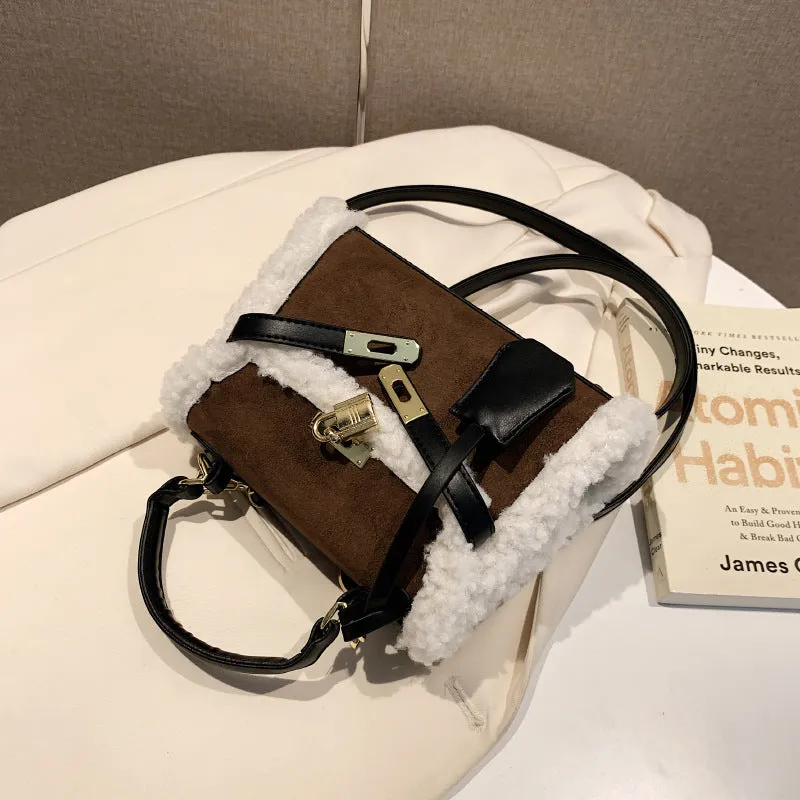 Sohiwoo Trendy Buckle Crossbody Bag Vintage Flap Square Bag Upgrade Your Style with Retro Handbag