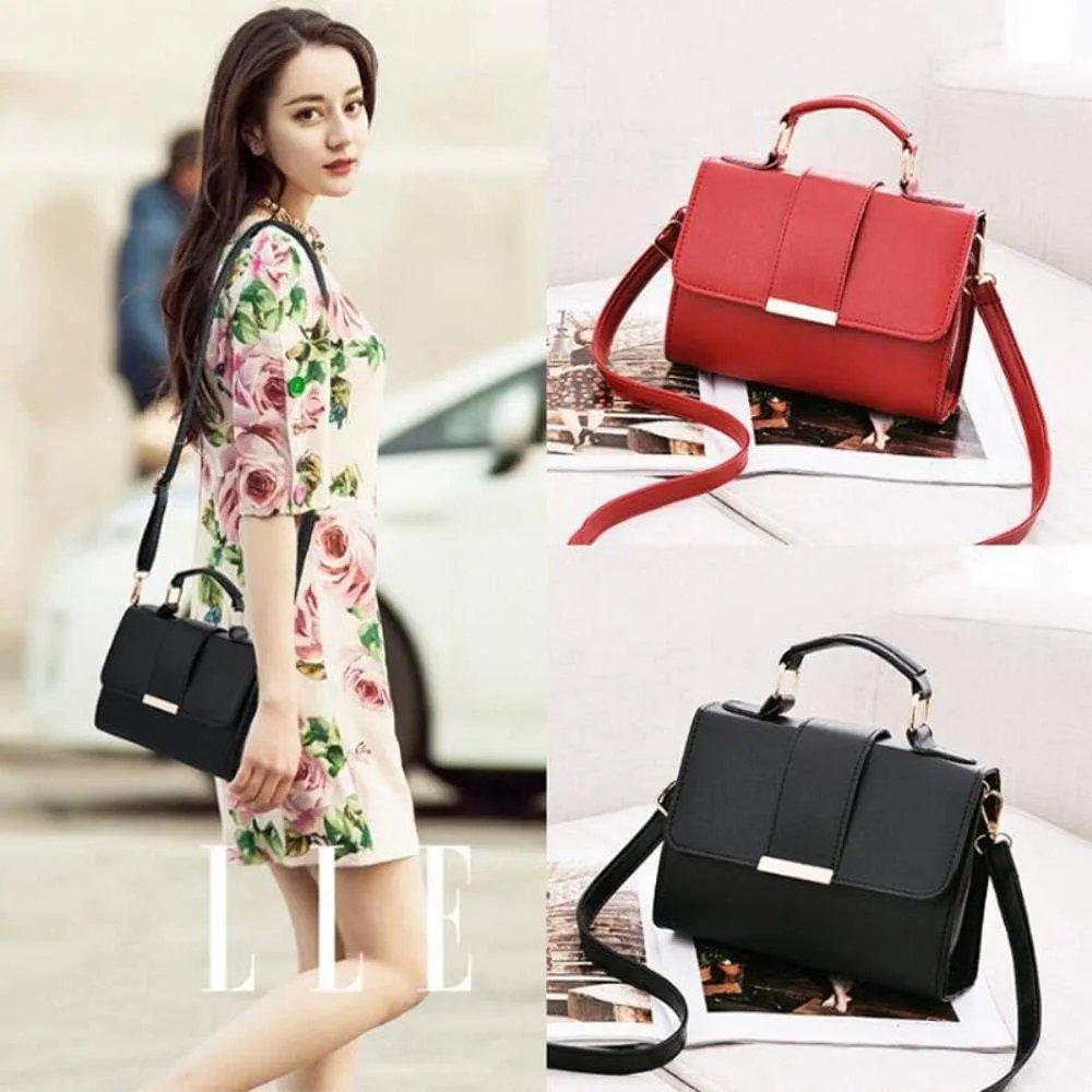 Summer Fashion Women Bag Leather Handbags PU Shoulder Bags Small Flap Crossbody Bags for Women Messenger Bags,Black