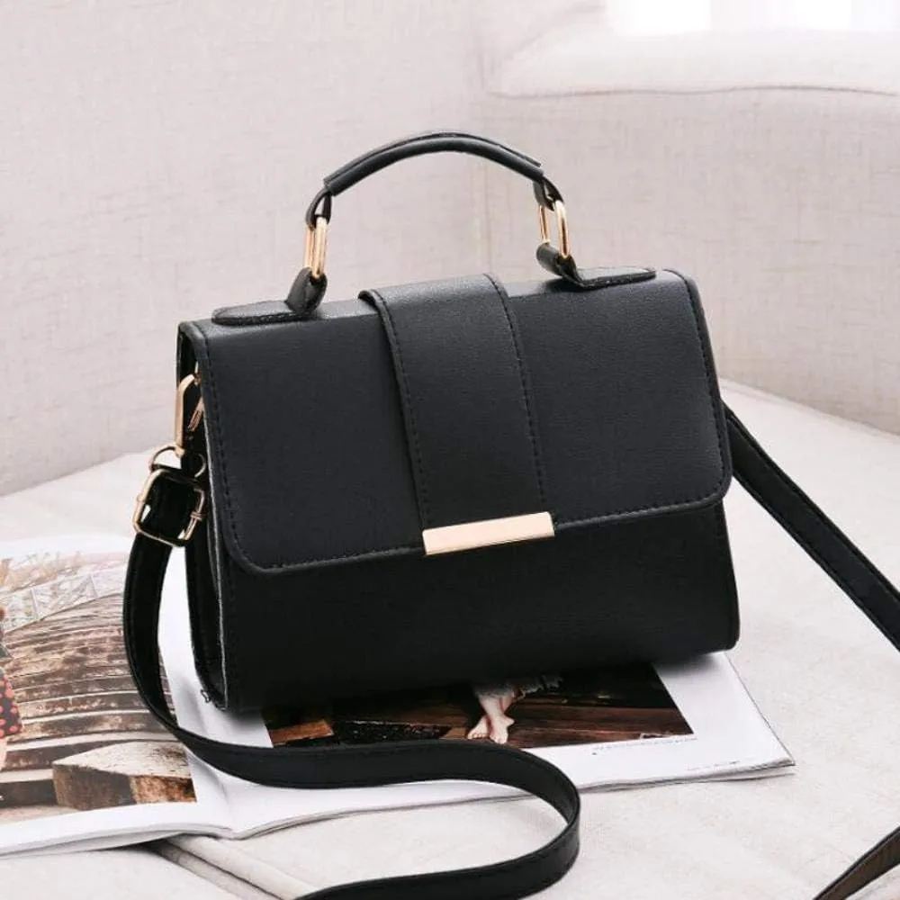 Summer Fashion Women Bag Leather Handbags PU Shoulder Bags Small Flap Crossbody Bags for Women Messenger Bags,Black