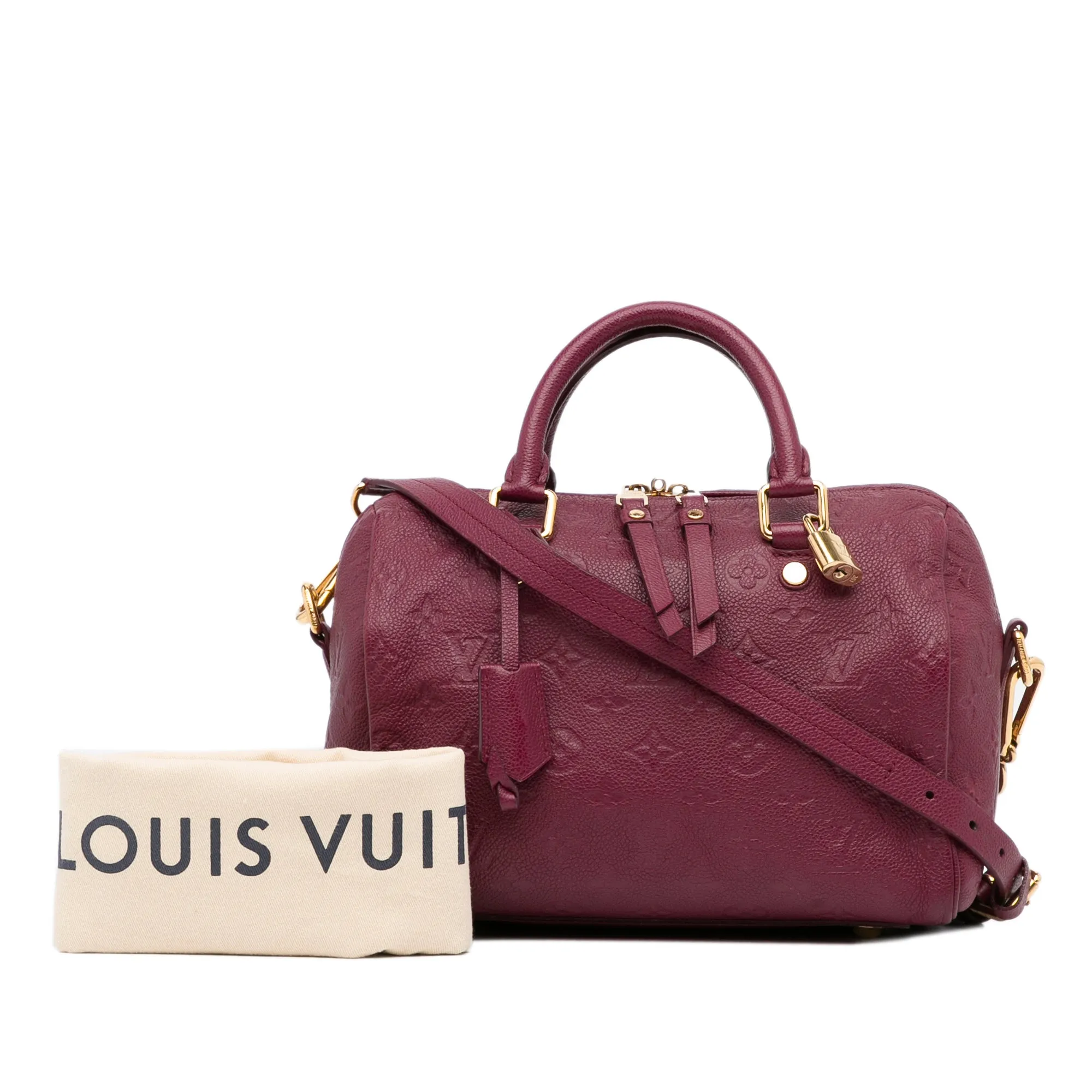 Trendy Inspired Louis Vuitton Speedy 25 Bandoulière Red Monogram Empreinte