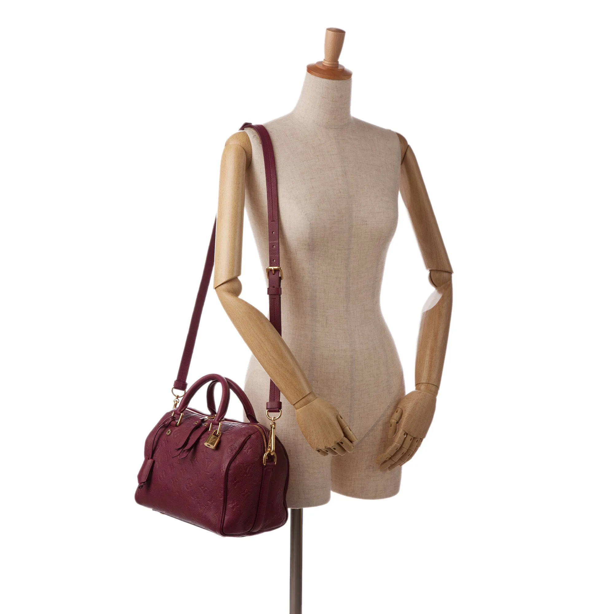 Trendy Inspired Louis Vuitton Speedy 25 Bandoulière Red Monogram Empreinte