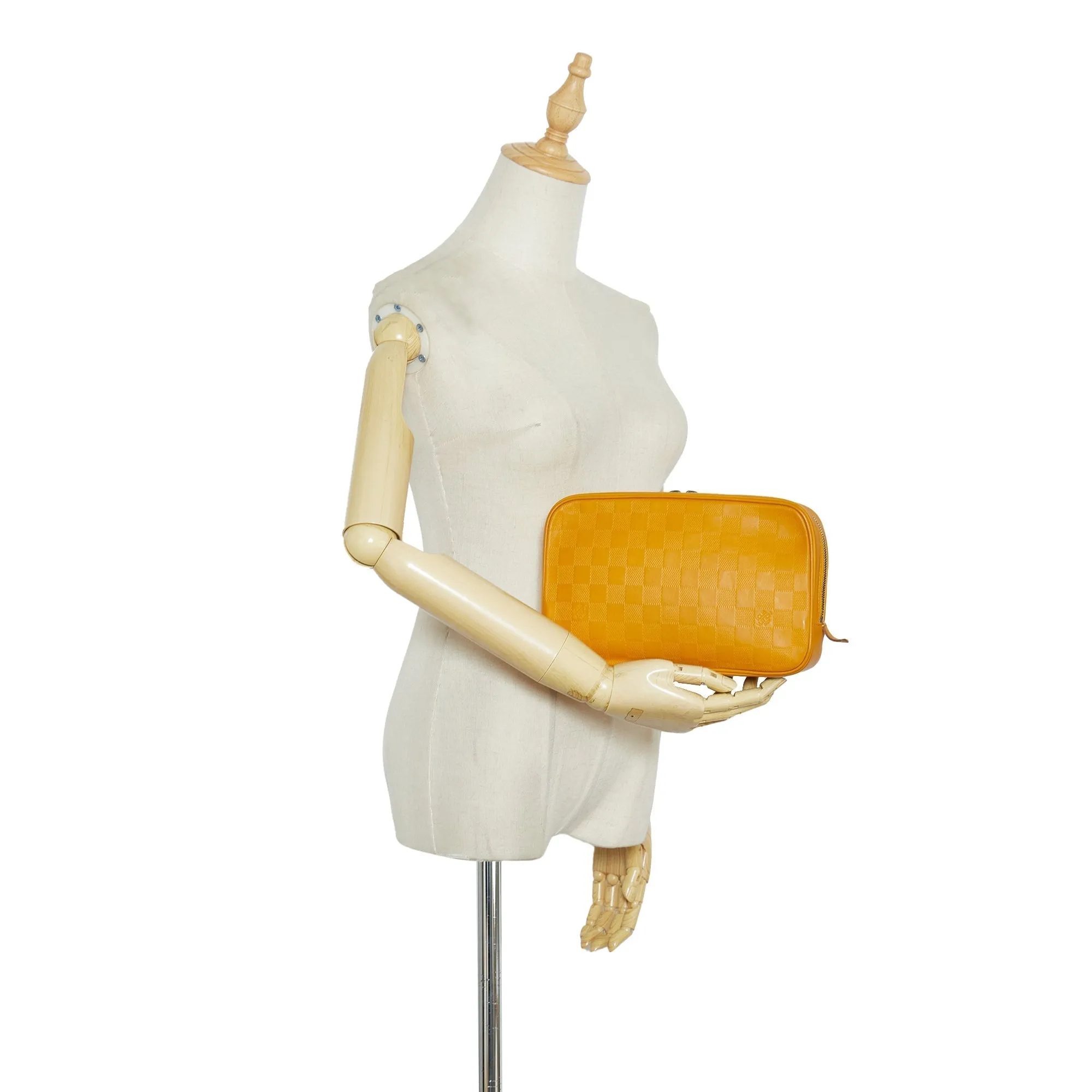 Trendy Inspired Louis Vuitton Toiletry Pouch Yellow Damier Infini