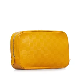 Trendy Inspired Louis Vuitton Toiletry Pouch Yellow Damier Infini