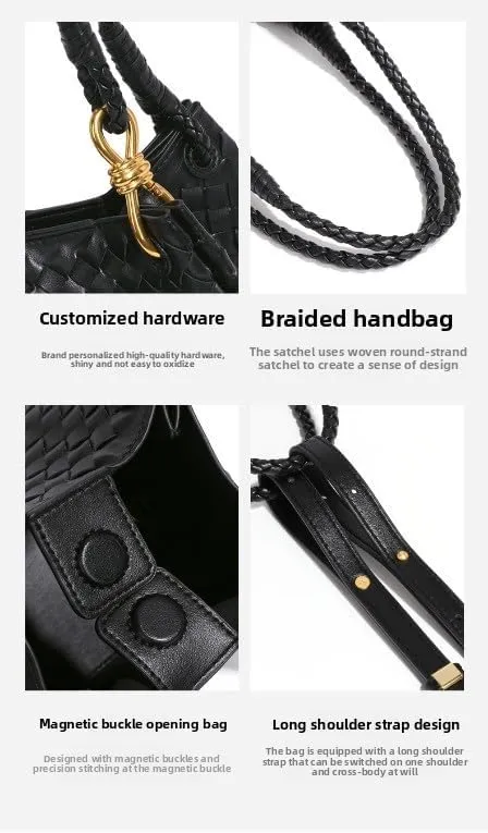 Woven Bag - Fashionable Handcrafted Tote with Adjustable Straps