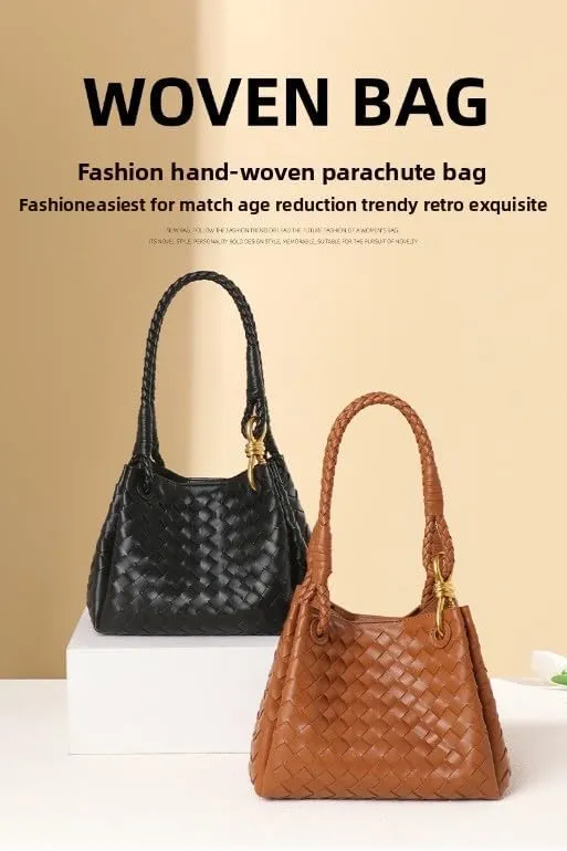 Woven Bag - Fashionable Handcrafted Tote with Adjustable Straps